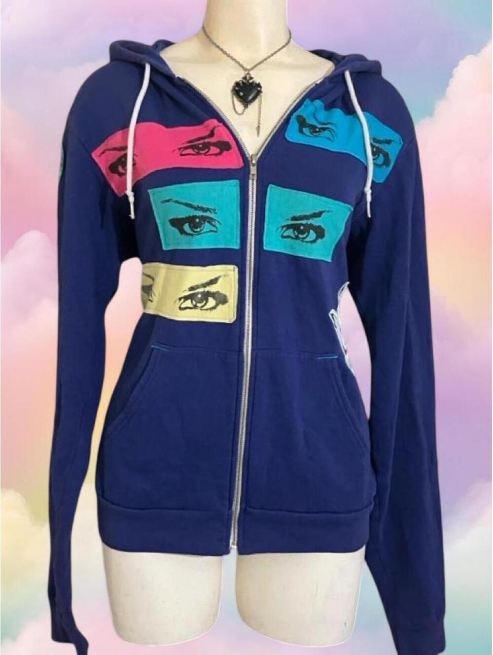 Y2K Unlocal handmade zip up hoodie